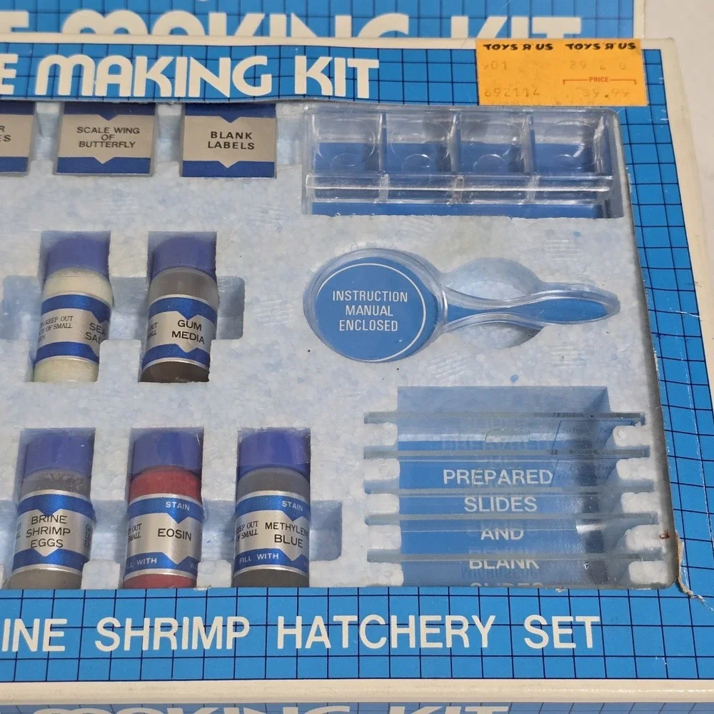 VTG 1987 Edu Science Slide Making Kit 34 Pc. Toys R US